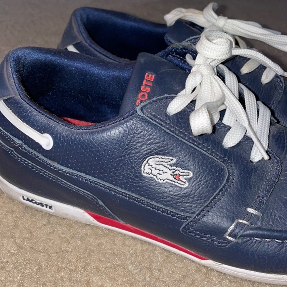 LACOSTE Men's Dreyfus Fashion Sneaker Dark/Navy Blue White Size 8 - Picture 2 of 5